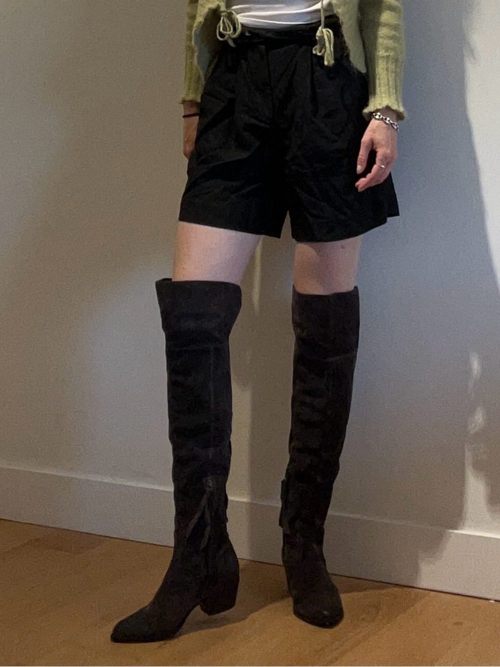 Women's Tall Suede Over-the-Knee Boots - Grey